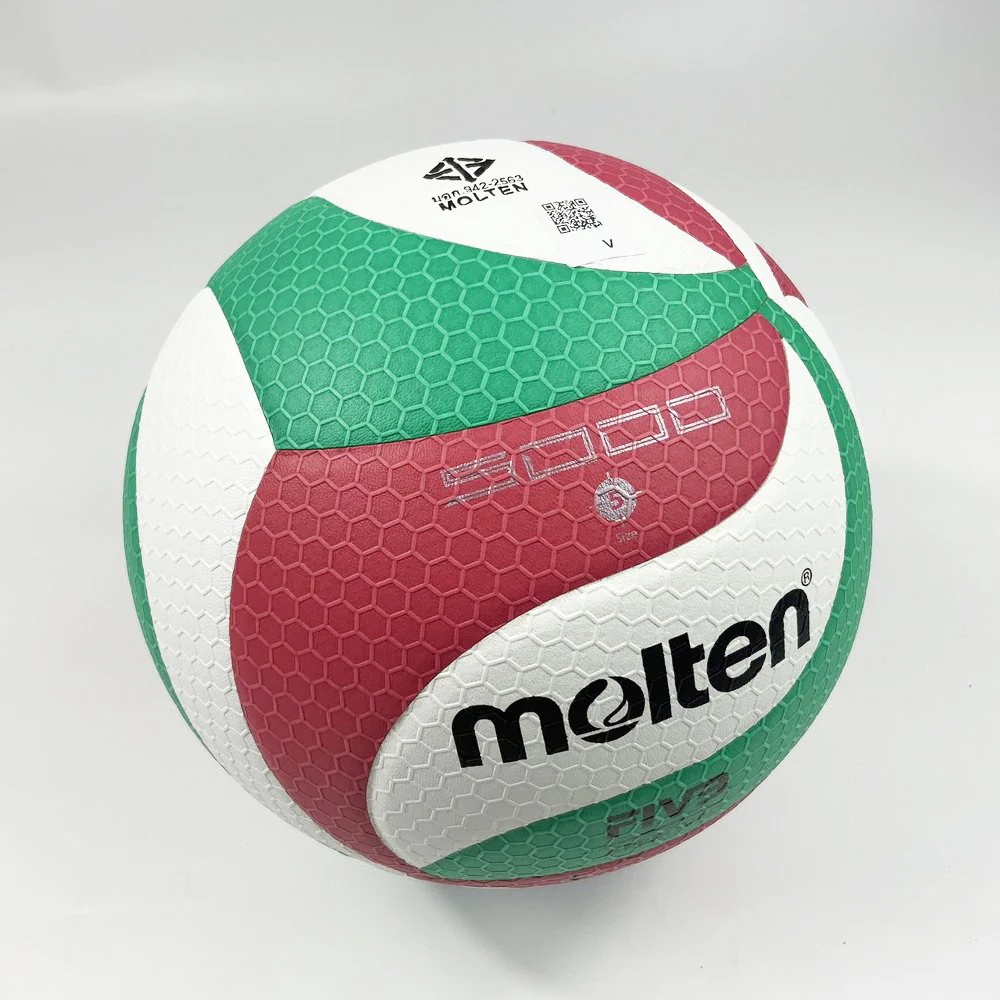 MOLTEN วอลเลย์บอล V5M5000 ลูกวอลเลย์ หนัง PU คุณภาพหนังนิ่มเป็นพิเศษ มีมอก. รุ่นแข่งขันนานาชาติ - Multi color - Volleyball Size 5