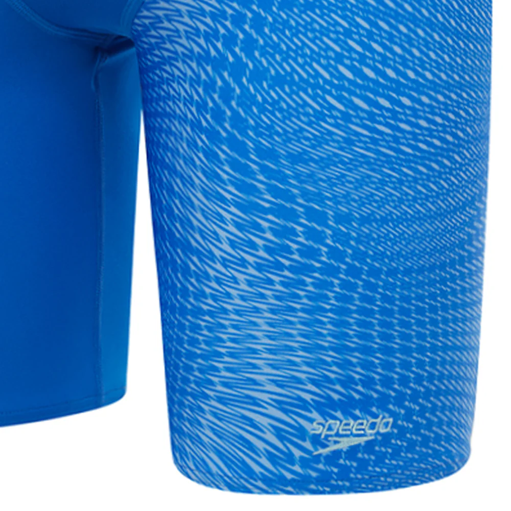 SPEEDO Digital Print V-Cut Jammer Boys Swim Shorts - Blue - 11-12 YEARS