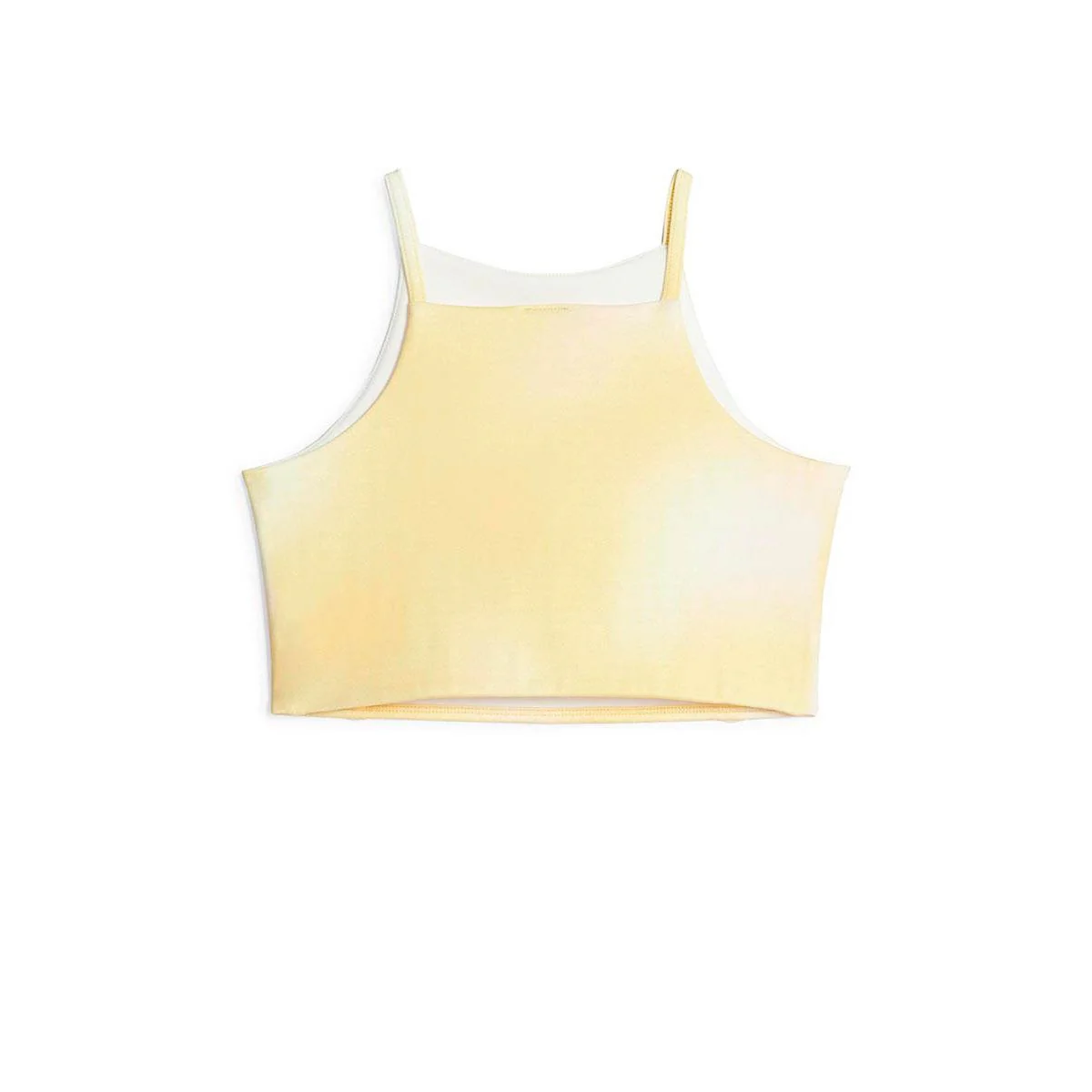 PUMA Classics Beach Days Crop Top Women's Sports Bra - Yellow - M (UK SIZE)