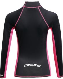 CRESSI Rash Guard Lady Long Sleeve Black/Pink - Black - L