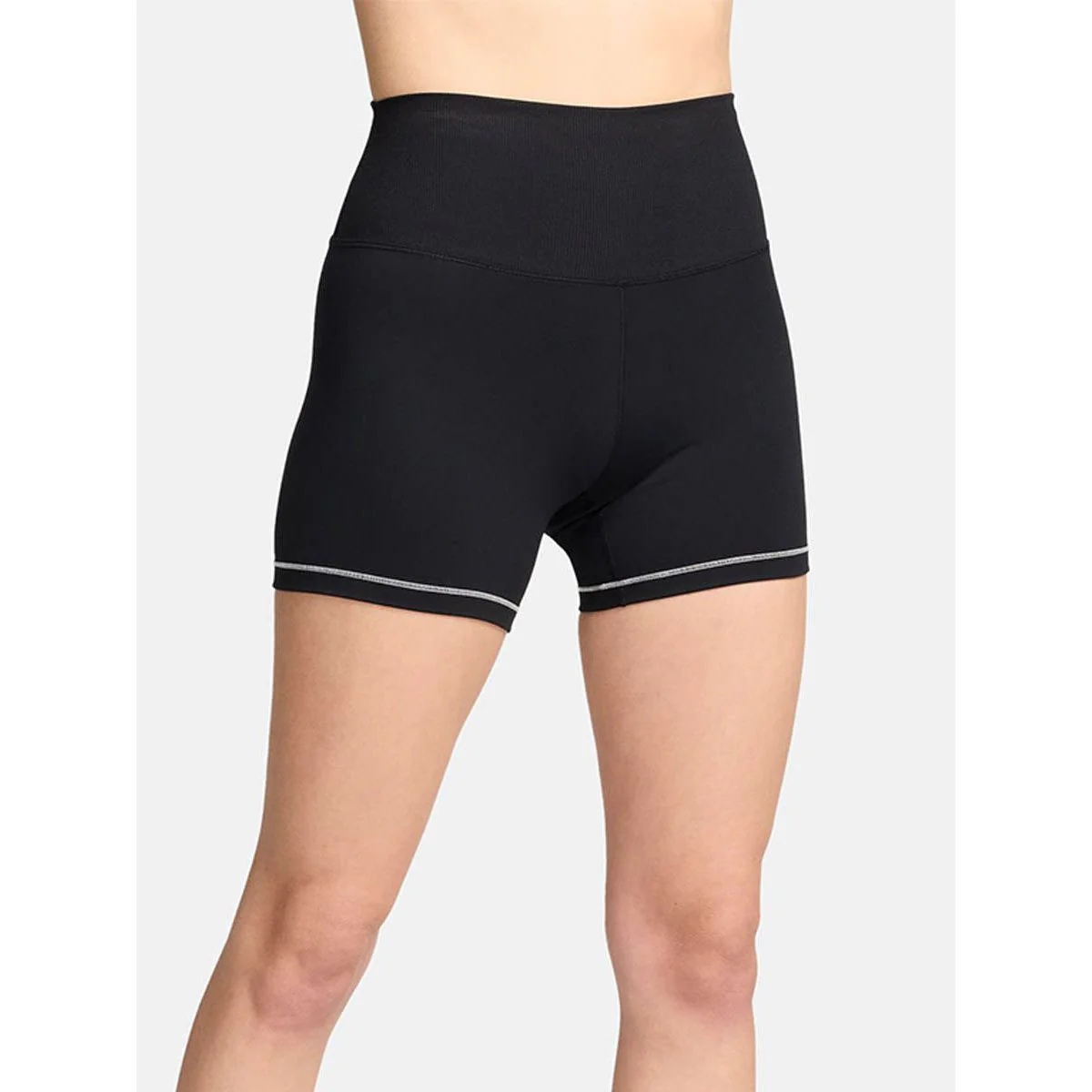 NIKE One Rib High-Waisted 5" Women's Biker Shorts - Black - L (ASIAN SIZE)