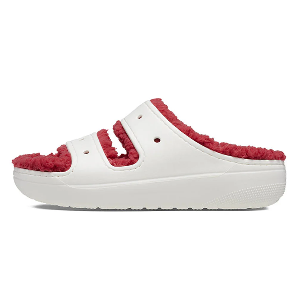 CROCS Classic Cozzzy Holiday Sweater Unisex Sandals - White - M4/W6