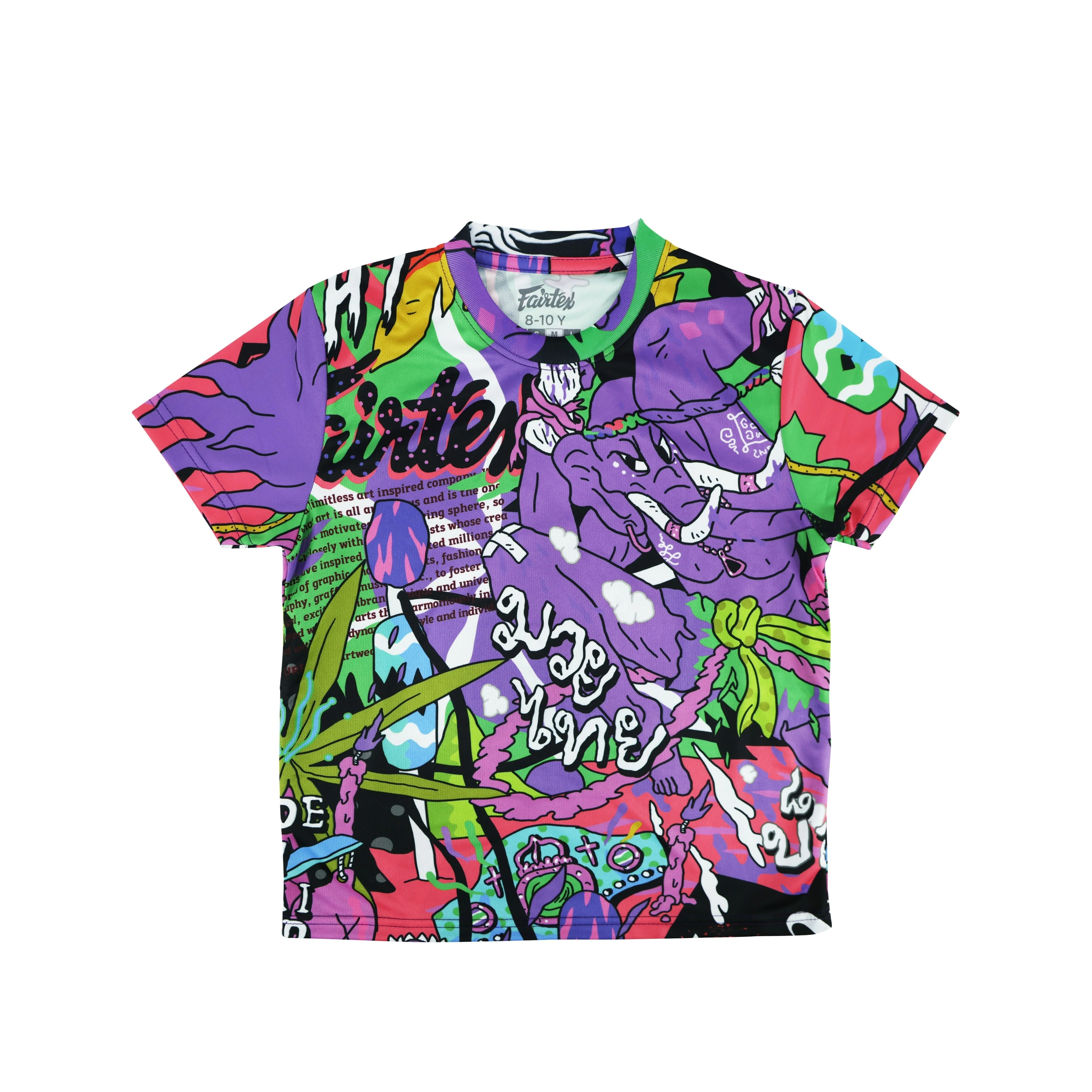 Fairtex Muay Thai URFACE Kids T-Shirts - TSTK05 - Purple - Purple - 10-12 yrs