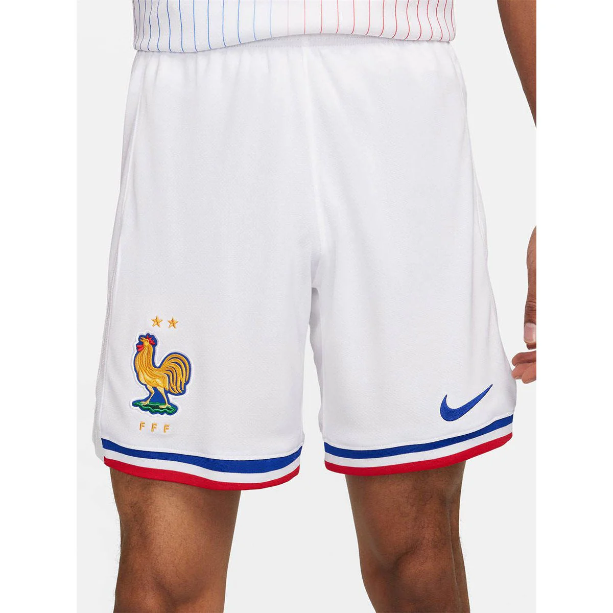 NIKE Men's FFF (France) Stadium Home 2024/25 Football Shorts - White - 2XL (US SIZE)