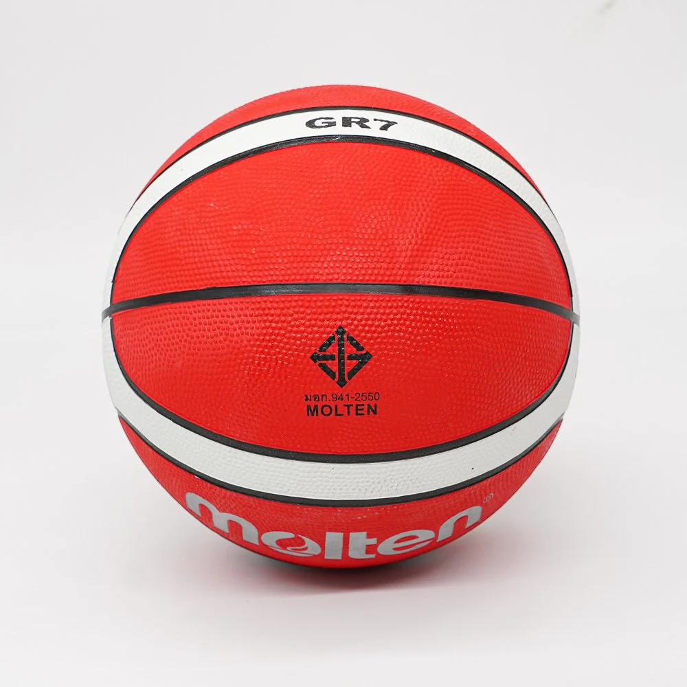 Molten บาสเกตบอล BGR7-RW บาสยาง ลูกบาส เบอร์7 มีมอก. - Red - Basketball size 7