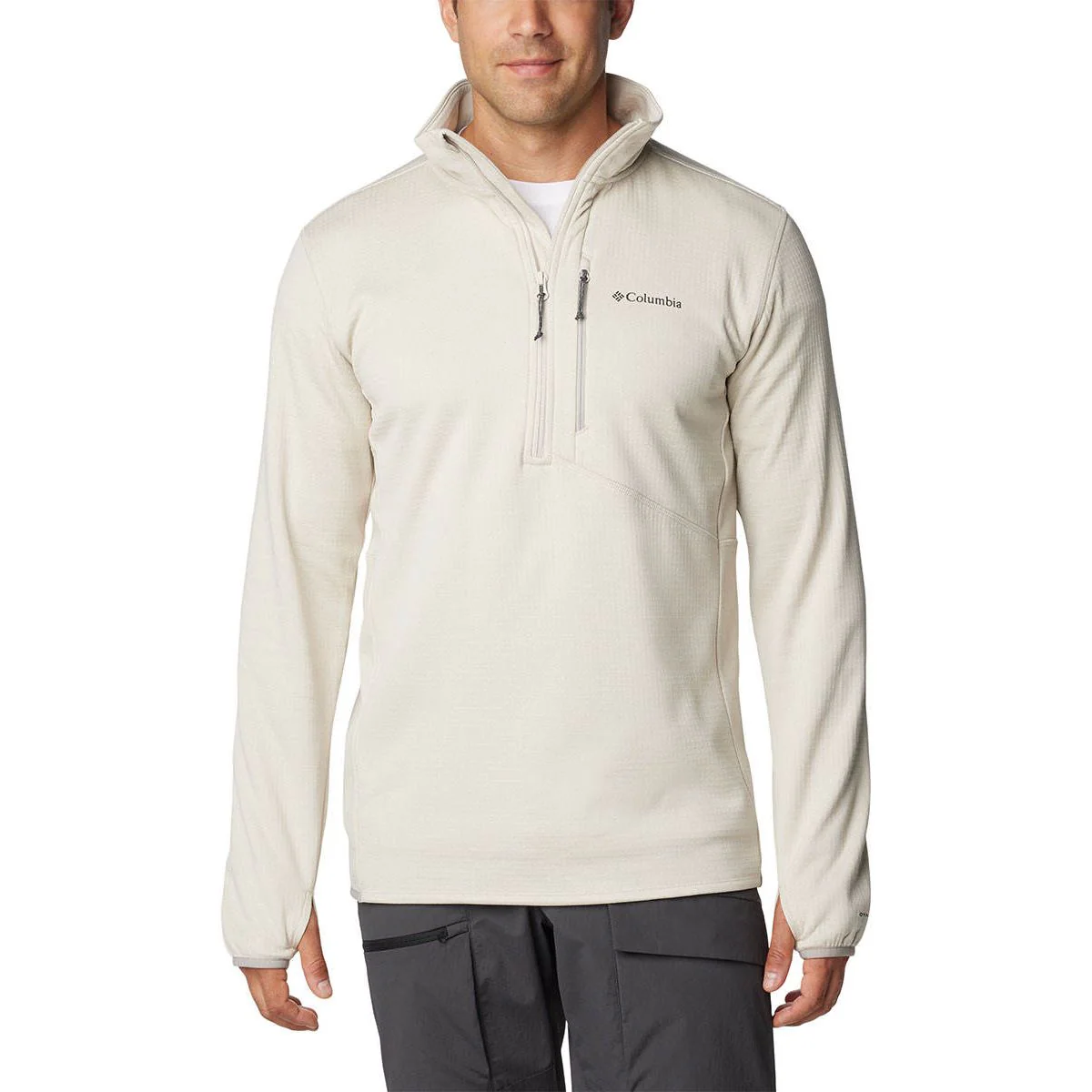 COLUMBIA Park View™ Fleece Half Zip Pullover Men's Sweatshirt - Beige - 2XL (US SIZE)