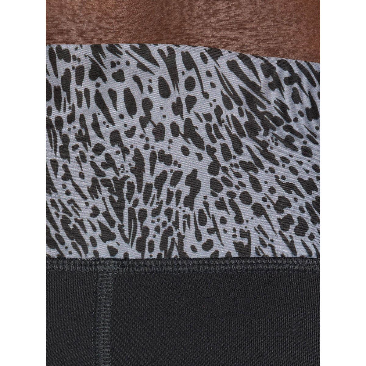 REEBOK Running Aop Tight Women's Running Pants - Black - 2XS (US SIZE)