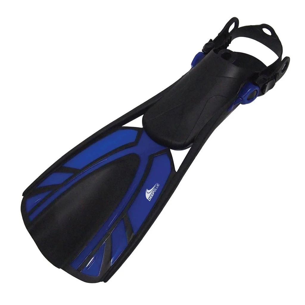 Deep Blue Speed 3 Junior Fins Blue - Blue - L