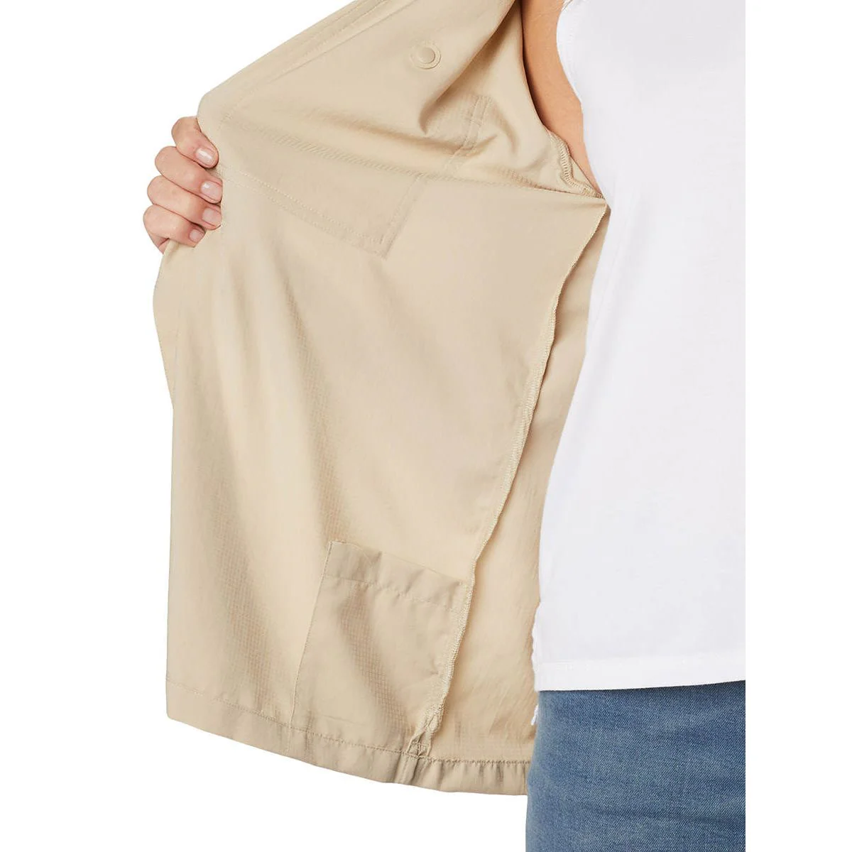 COLUMBIA Silver Ridge Utility™ Short Sleeve Women's Shirt - Beige - L (US SIZE)