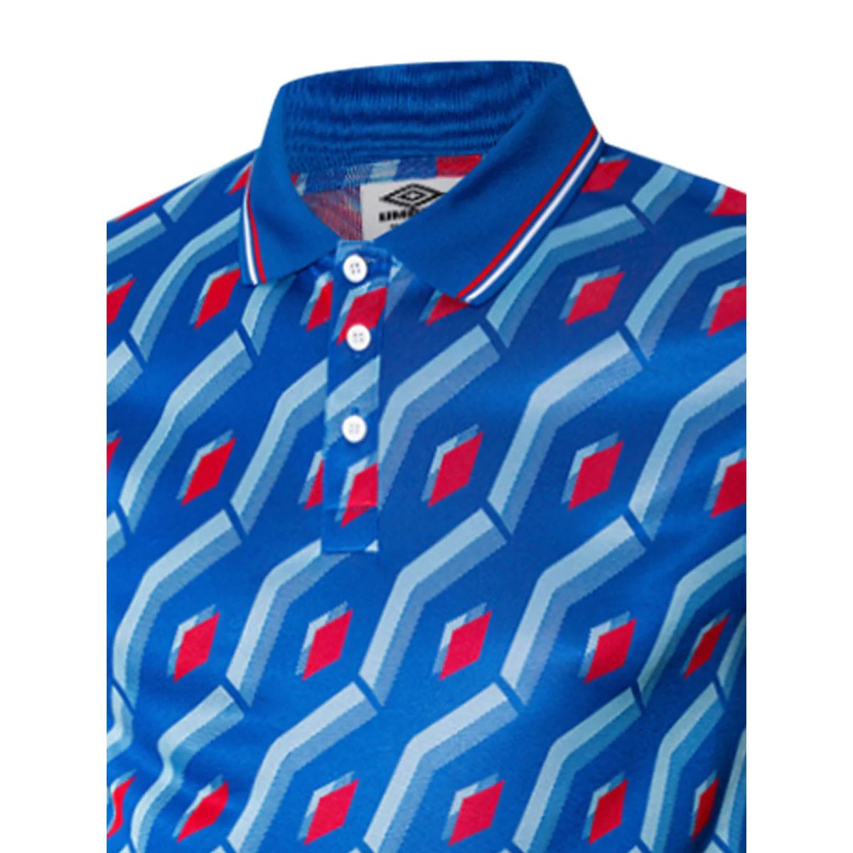 UMBRO Jacquard Men's Polo Shirt - Blue - 2XL (US SIZE)