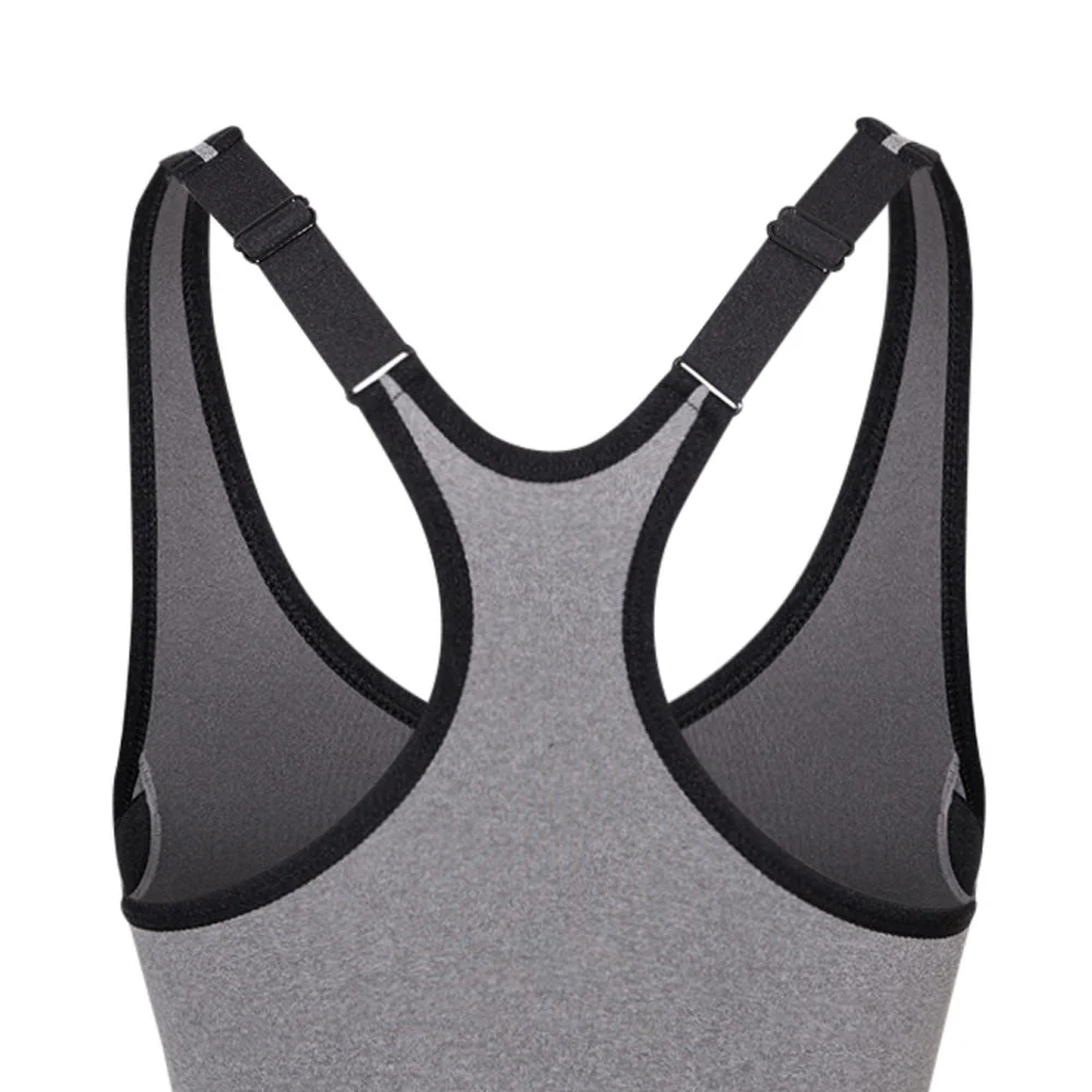 SPIKE Grey Women's Running Sports Bra - Grey - 2XL