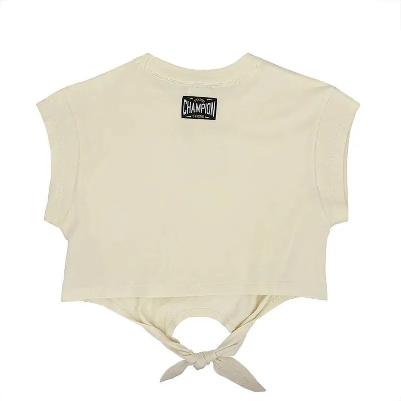 CHAMPION SS TEE เสื้อแขนกุด 117887-YS141 ผู้หญิง BEIGE - Beige - L