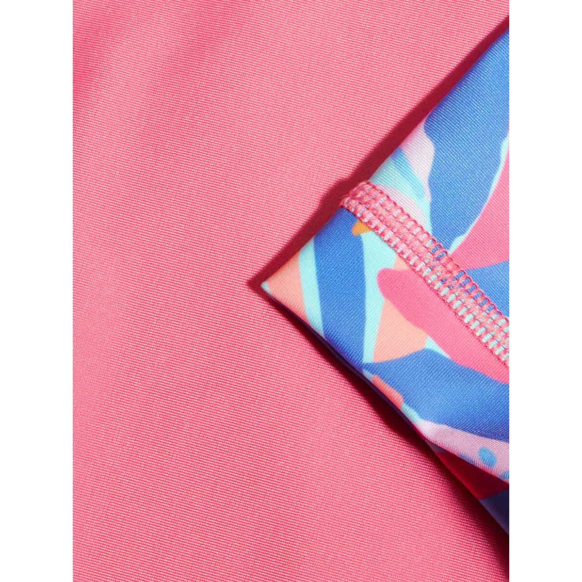 SPEEDO Printed Short Sleeve Sun Girls Rashguard - Pink - 11-12 YEARS