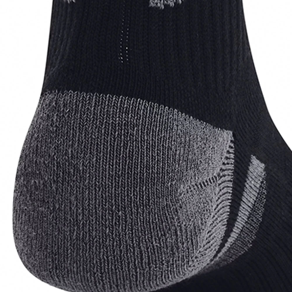 UNDER ARMOUR Performance Cotton Quarter Unisex Socks (3 Pairs) - Black - L (US SIZE)