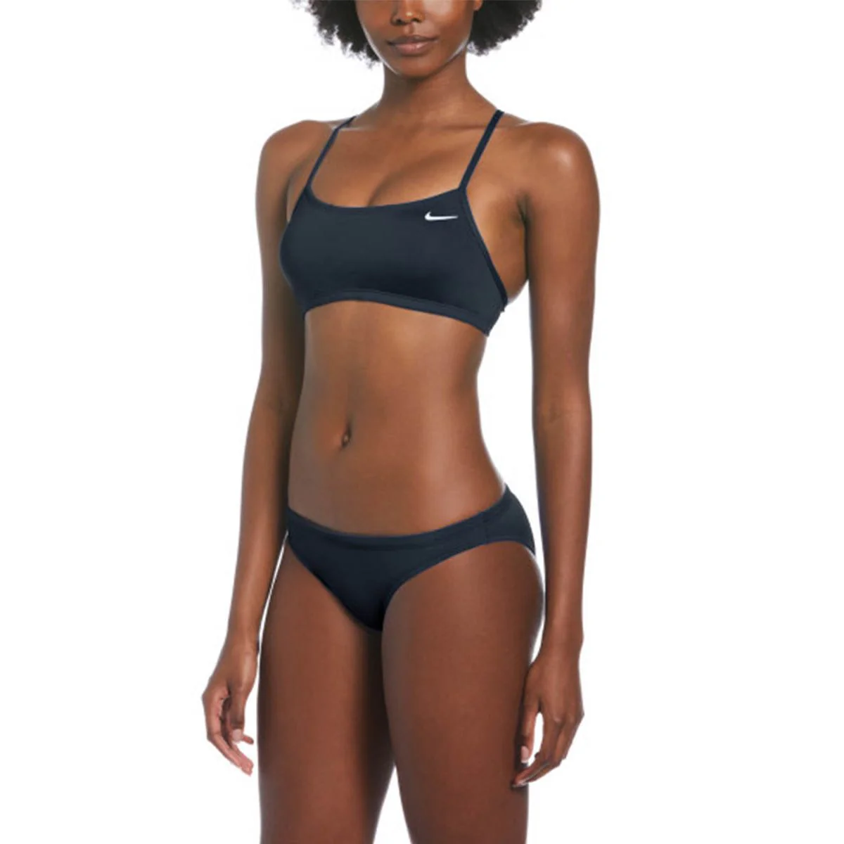 NIKE Essential Racerback Two Pieces Women's Swimsuit - Black - L (US SIZE)