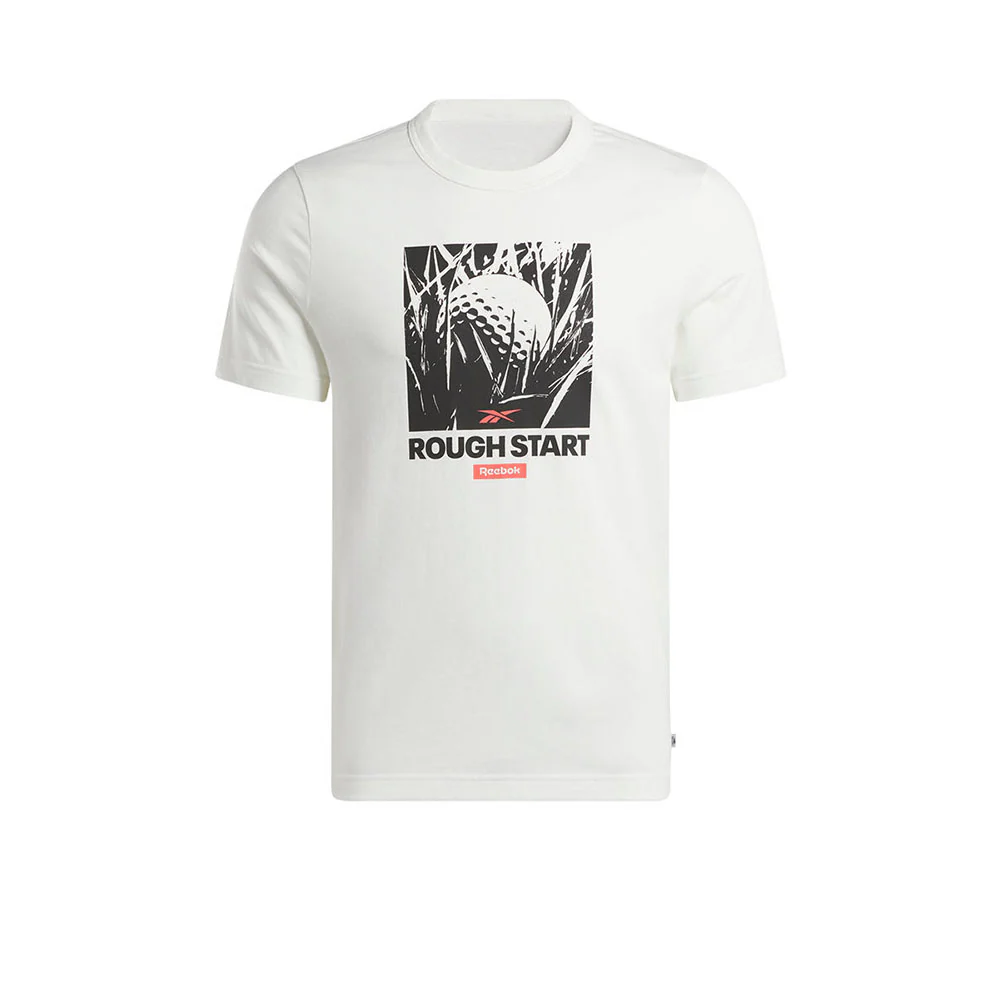 REEBOK Golf It's Rough Men's T-Shirt - Cream - 2XL (US SIZE)