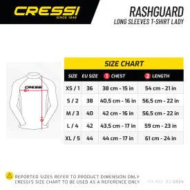 CRESSI Rash Guard Lady Long Sleeve Blue - Blue - L