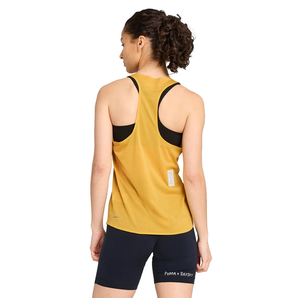 PUMA x SAYSKY Women's Running Tank - Yellow - L (UK SIZE)