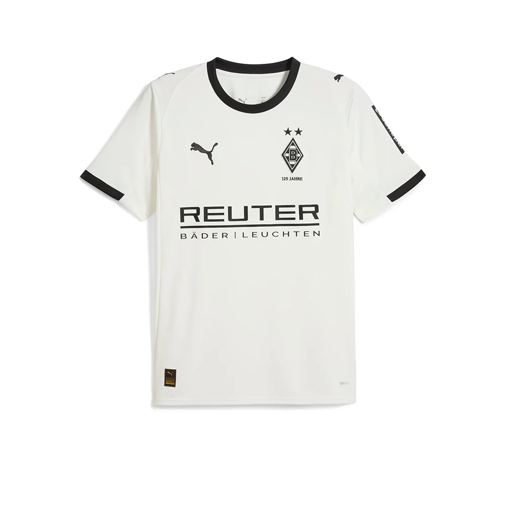 PUMA Men's Borussia Mönchengladbach Home Replica 2025/26 Jersey - White - 2XL (UK SIZE)