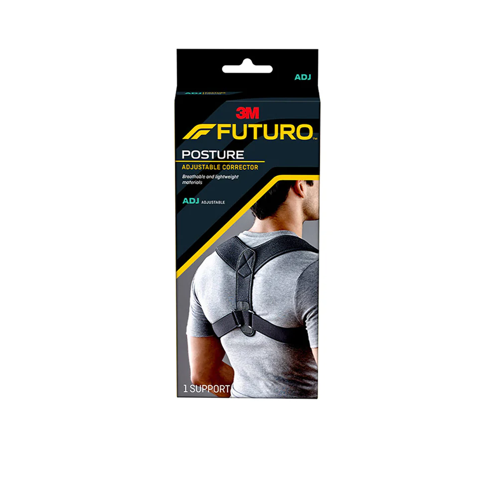 FUTURO Posture Corrector Adjustable Shoulder And Back Support - Black - ONE SIZE