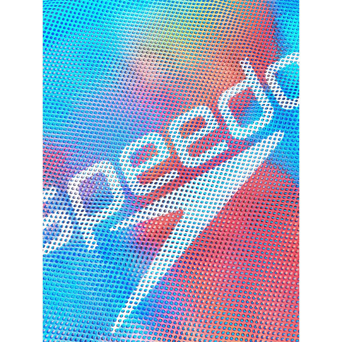 SPEEDO Printed Mesh Bag XU Neon Fire Unisex Gym Sack - Multi Color - ONE SIZE