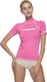 CRESSI Rash Guard Lady Short Sleeve Pink - Pink - L