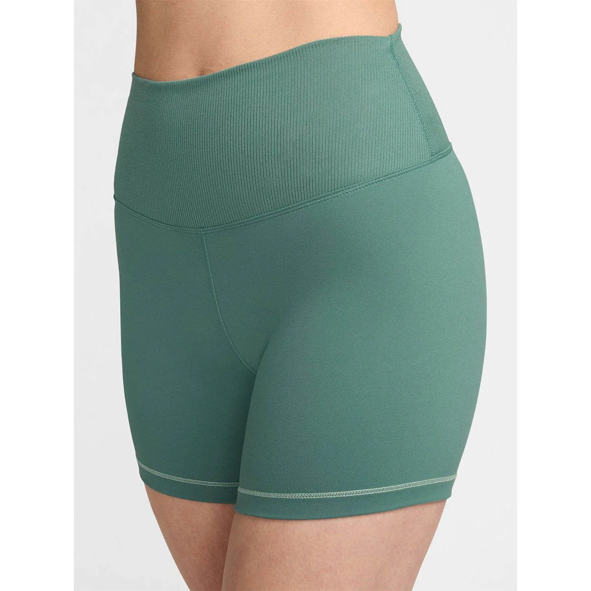NIKE One Rib Women's Training Shorts - Green - L (ASIAN SIZE)