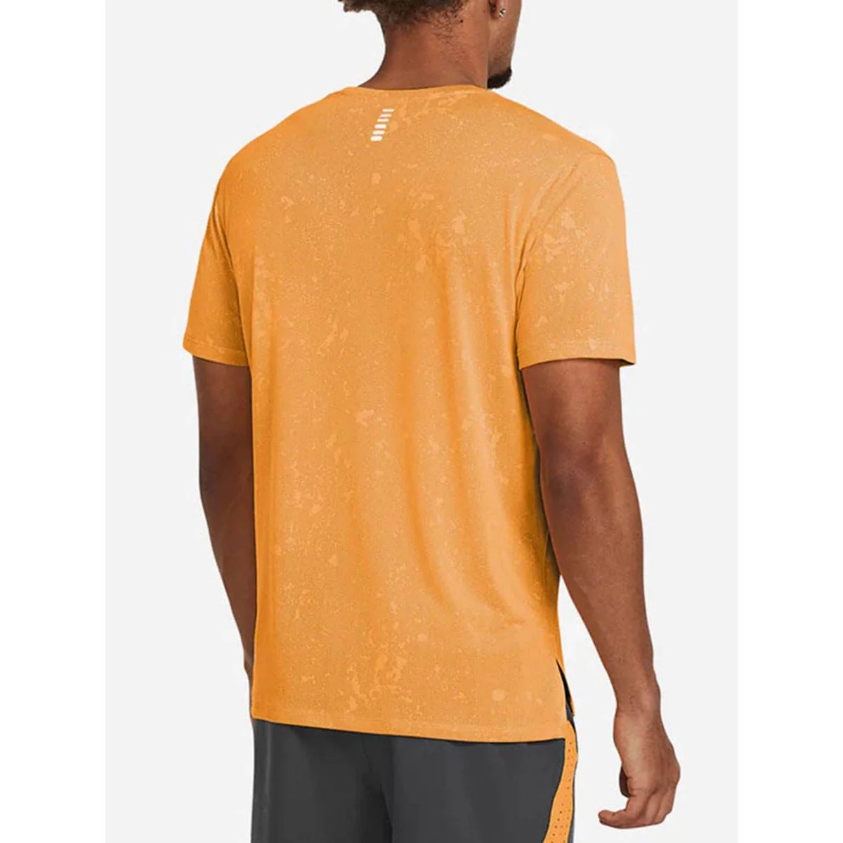 UNDER ARMOUR Launch Splatter Men's Running T-Shirt - Orange - L (US SIZE)