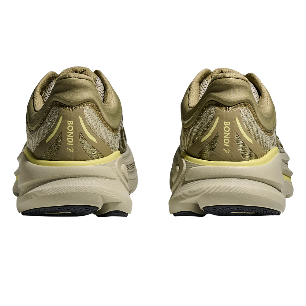 HOKA Bondi 9 Wide Men's Running Shoes - Beige - US 10