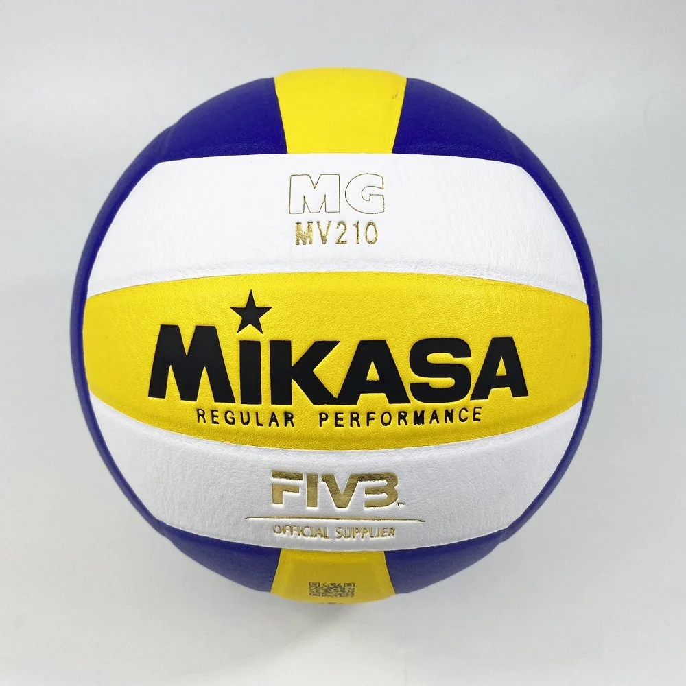 Mikasa วอลเลย์บอล MV210 ลูกวอลเลย์ High Grade Synthetic Leather คุณภาพหนังนิ่ม ทนทาน มีมอก. - Multi color - Volleyball Size 5