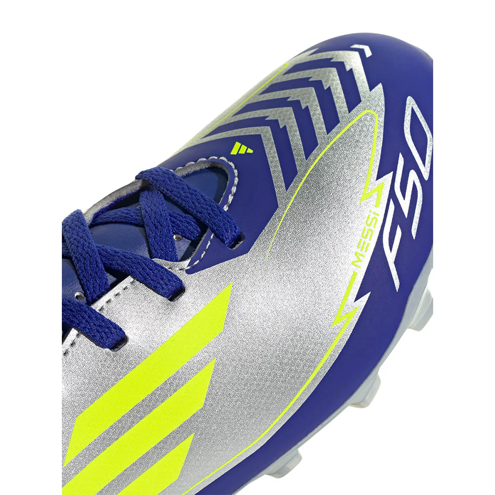 ADIDAS F50 Club Messi MG Kids Football Shoes - Silver - UK 1