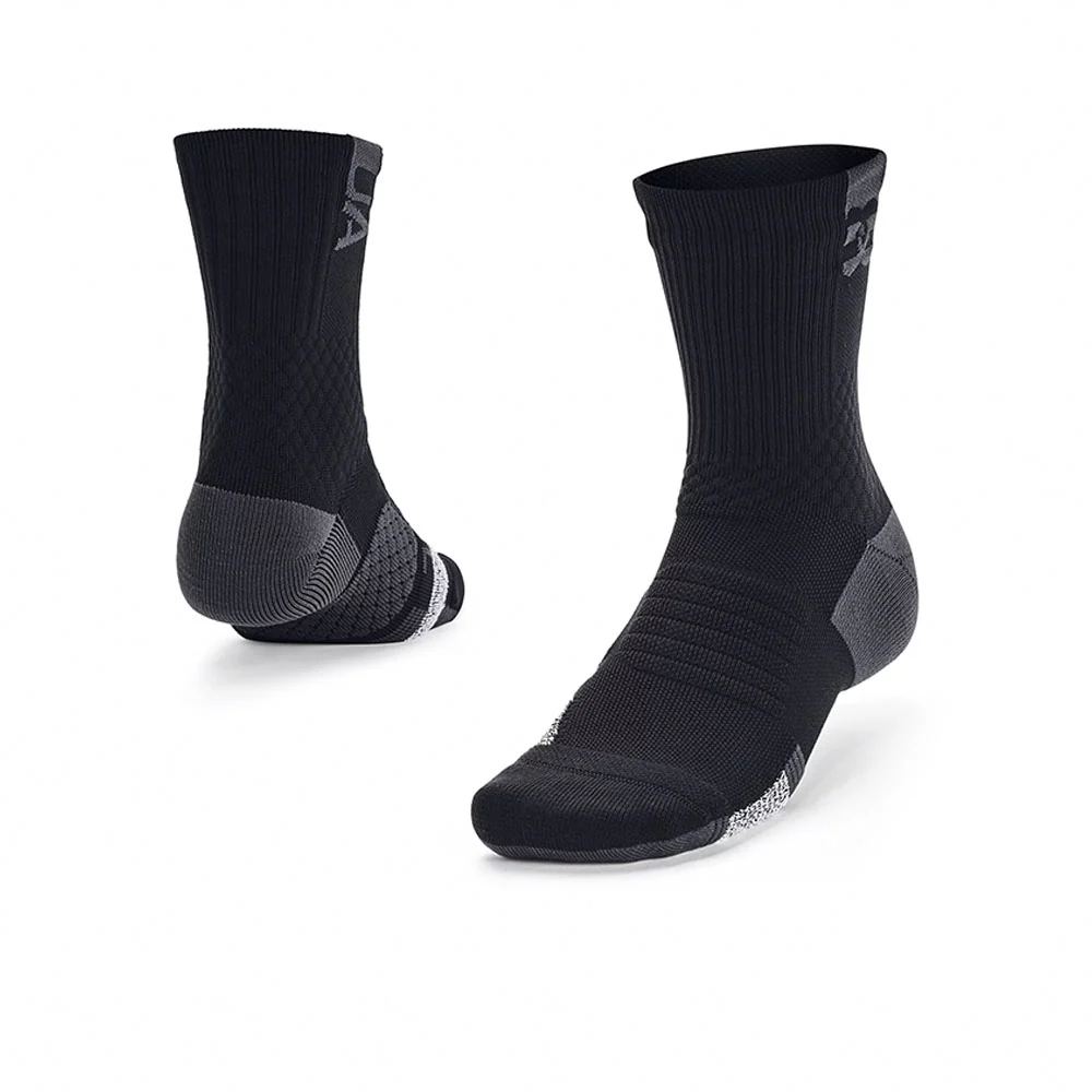 UNDER ARMOUR ArmourDry™ Playmaker Mid-Crew Unisex Socks - Black - L (US SIZE)