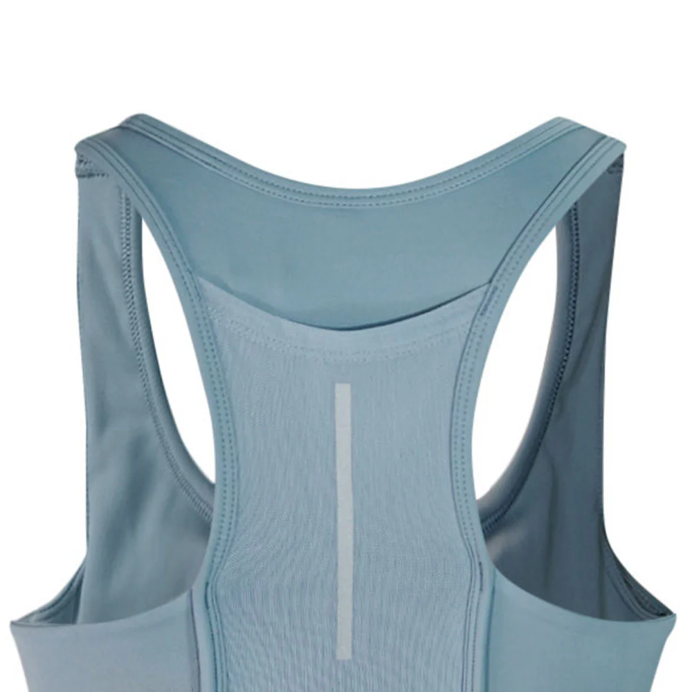 REEBOK Lux Racerback Women's Running Sports Bra - Blue - L (US SIZE)