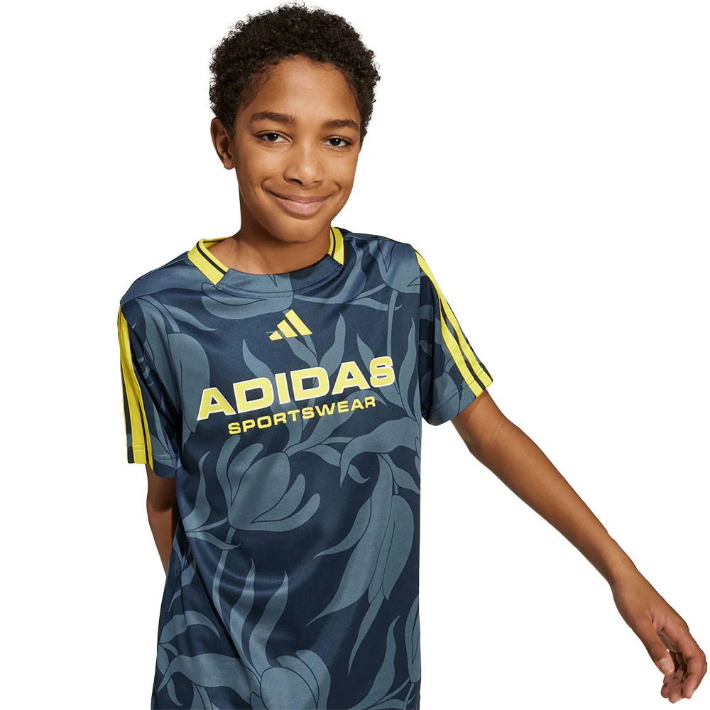 ADIDAS House of Tiro Allover-Print Kids Football Jersey - Blue - 140 CM