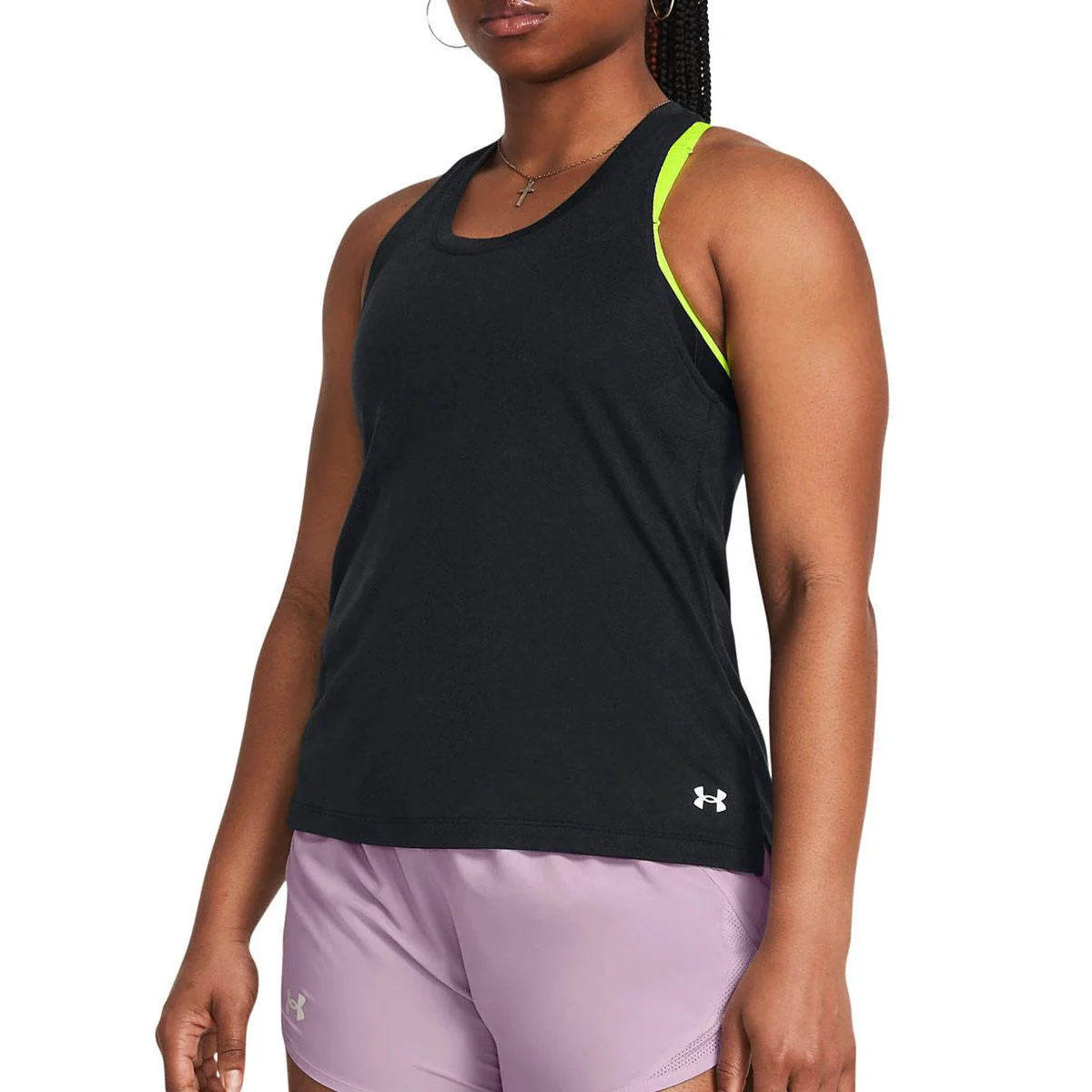 UNDER ARMOUR Launch Splatter Women's Running Tank - Black - L (US SIZE)