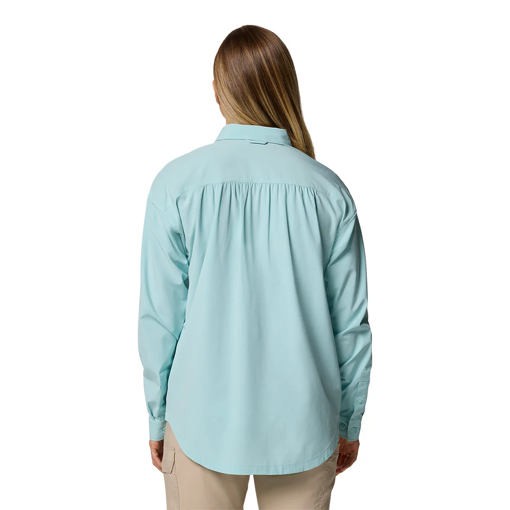 COLUMBIA Boundless Trek™ II Long Sleeve Women's Hiking Shirt - Blue - L (US SIZE)