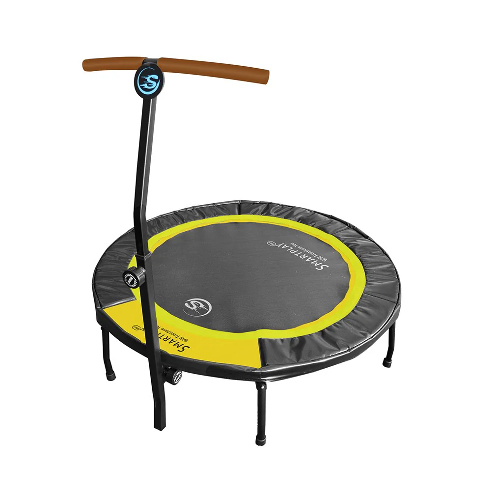 Smartplayonly แทรมโพลีนที่กระโดด ซุปเปอร์บาวซ์โปร พับเก็บขาได้ ขนาด 50 นิ้ว สีเหลือง - Yellow - One Size