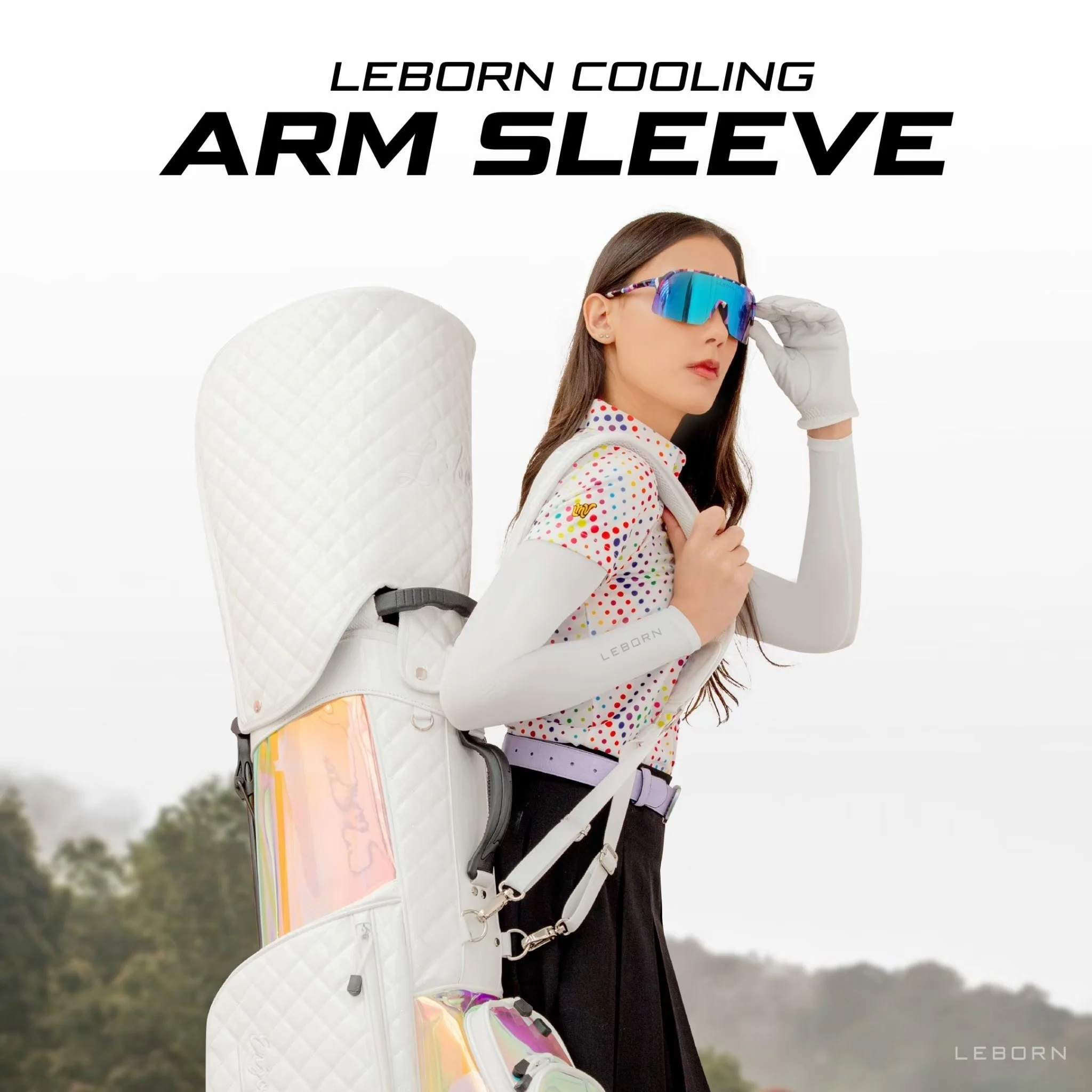 LEBORN Cooling Arm Sleeve ปลอกแขนกันแดด สีเทา - Grey - L