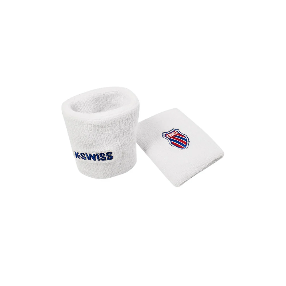 K-SWISS KSWFW24WBWHT Unisex Wristbands - White - ONE SIZE