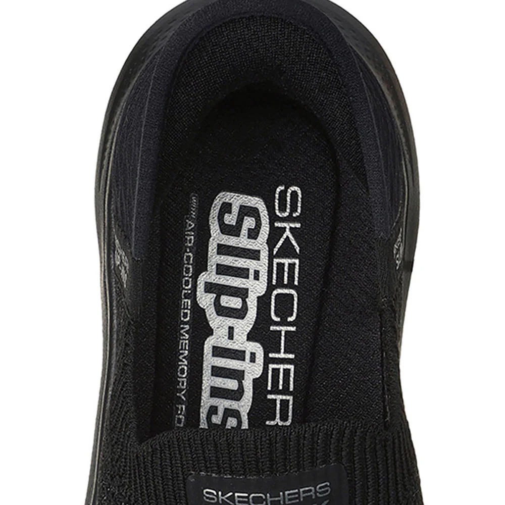 SKECHERS Slip-ins®: GO WALK 7™ - Springtime Women's Training Shoes - Black - US 10