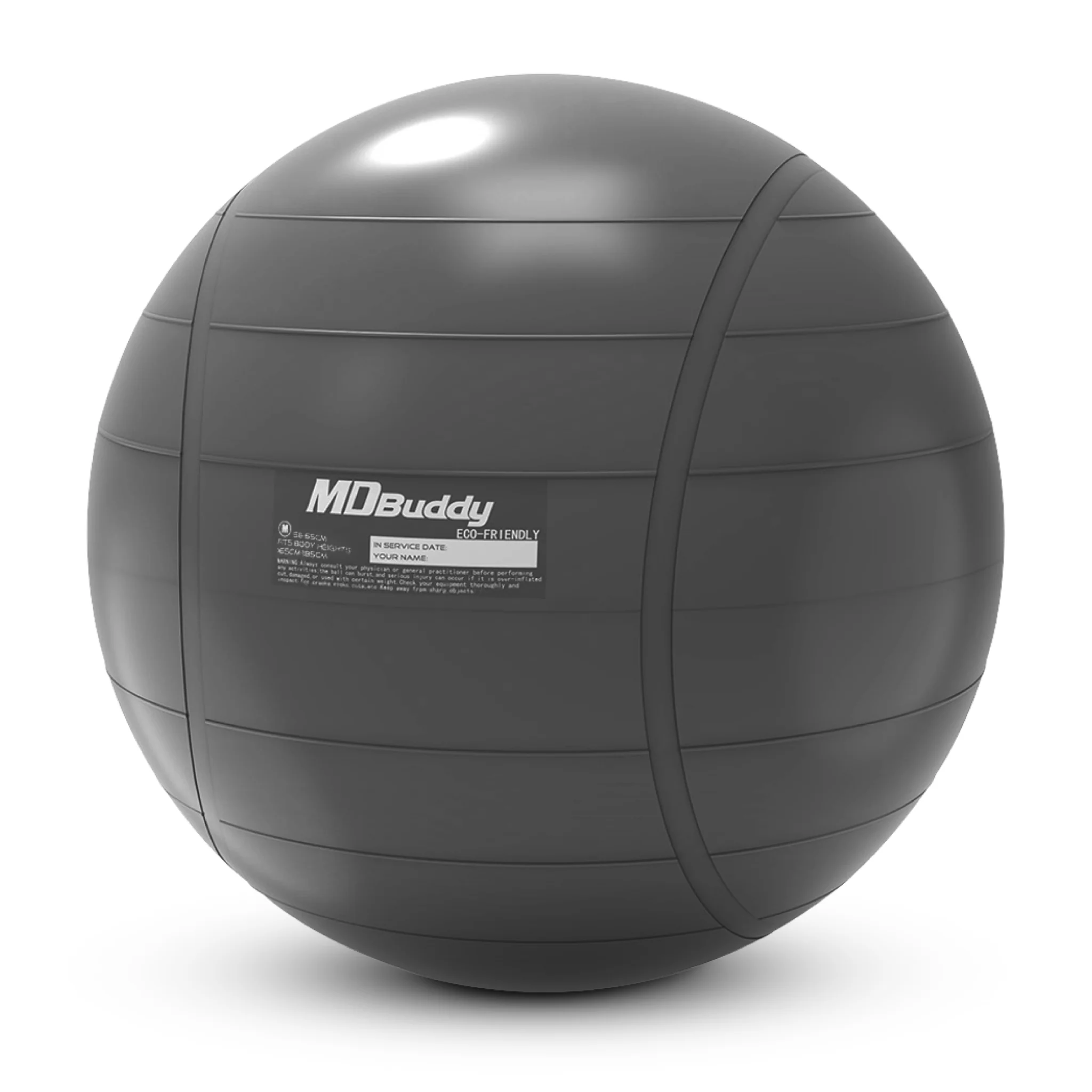 MDBuddy ลูกบอล Commercial Gym Ball ขนาด 65CM (MD1281-65MM) - Gray - ONE SIZE