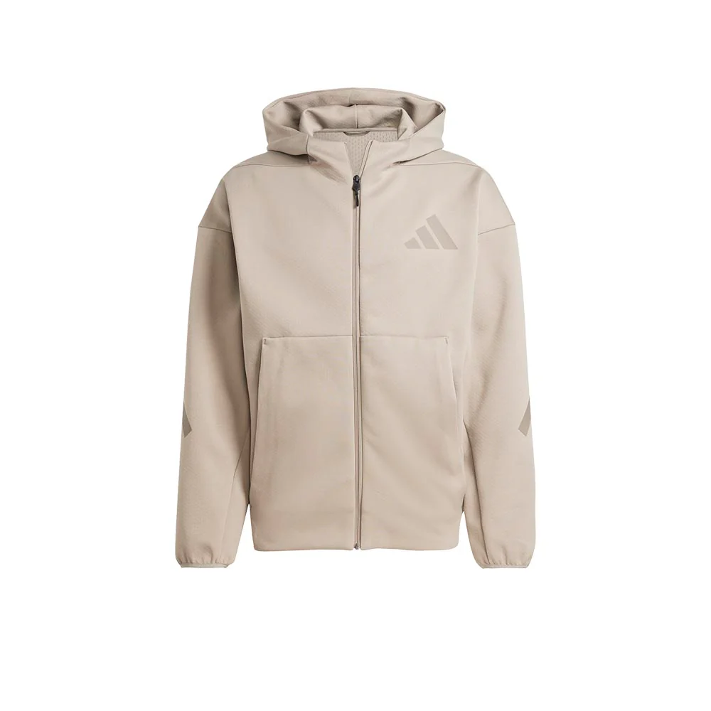 ADIDAS Z.N.E. Full-Zip Hooded Track Men's Hoodie - Beige - 2XL (ASIAN SIZE)