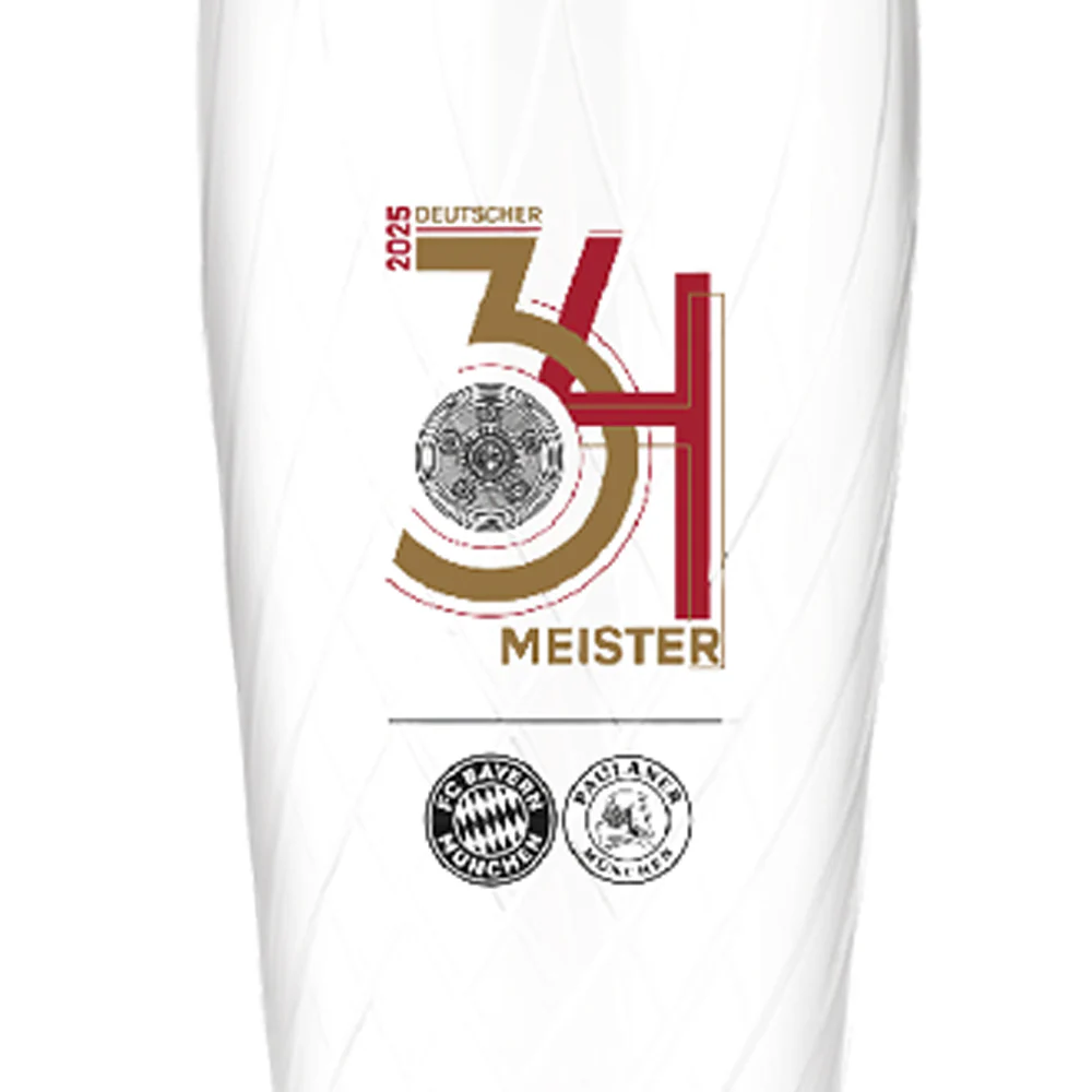 FC BAYERN MUNCHEN Bundesliga Winners 2024/25 Beer Glass - Clear - ONE SIZE