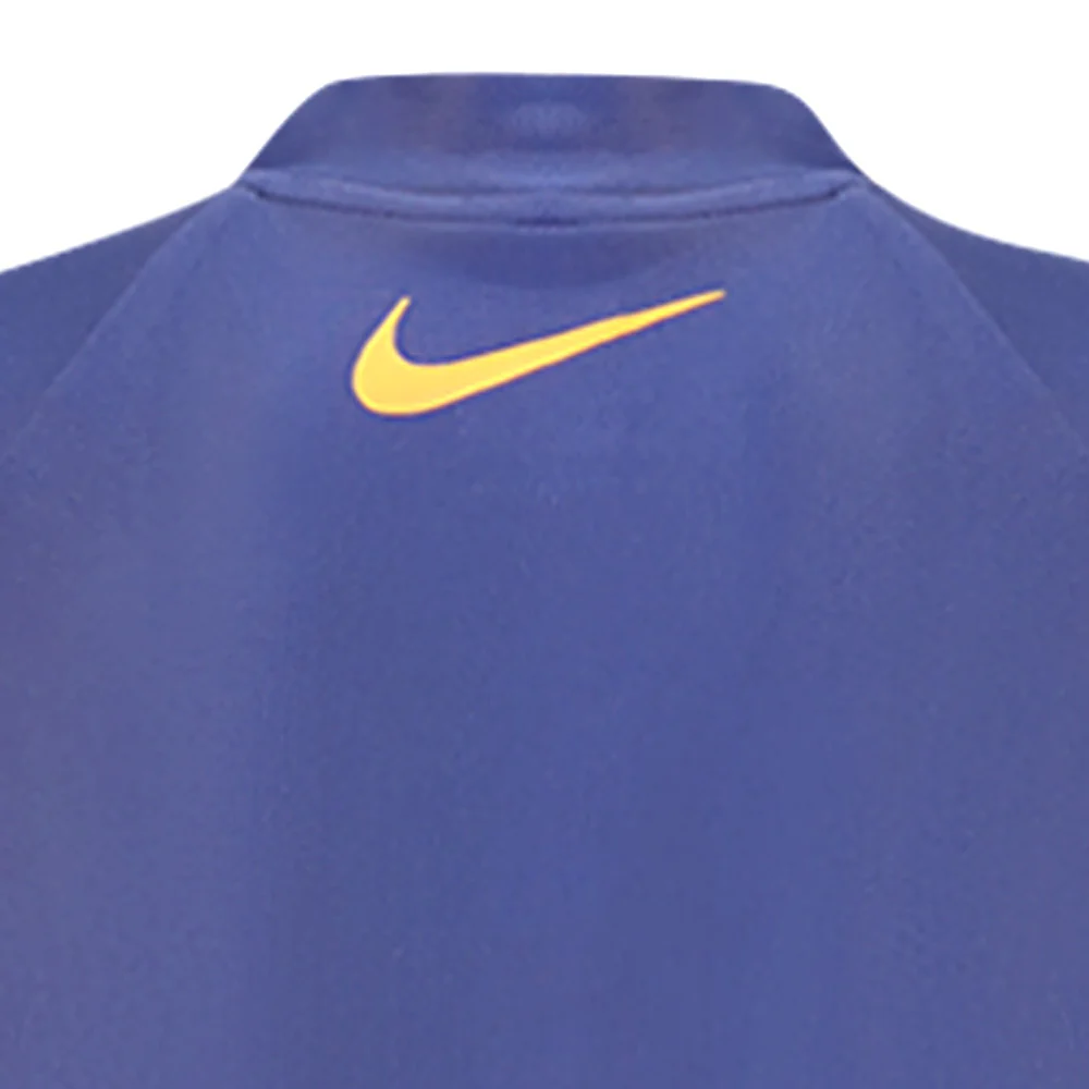 NIKE Long-Sleeve Zip Hydroguard Boys Rashguard - Blue - L (US SIZE)
