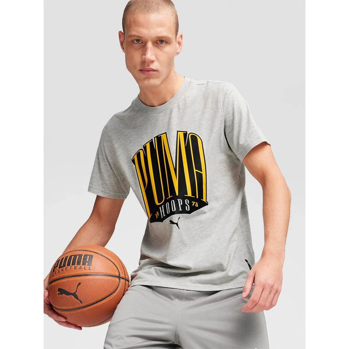 PUMA TSA 1 Men's Basketball T-Shirt - Grey - L (UK SIZE)