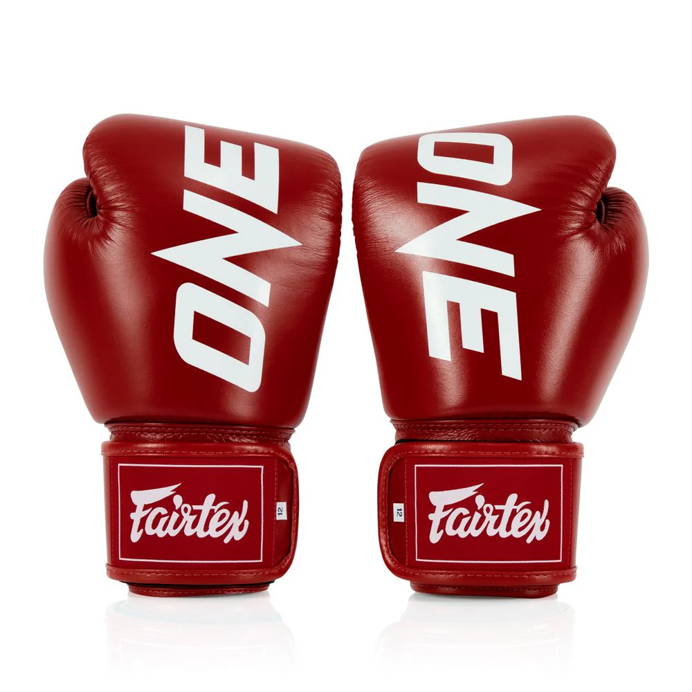 ONE X Fairtex Boxing Gloves - Red - Red - 10 oz