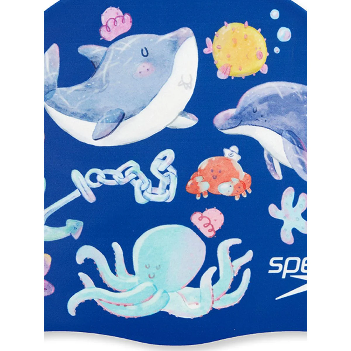 SPEEDO Digital Printed Kids Swim Cap - Blue - ONE SIZE
