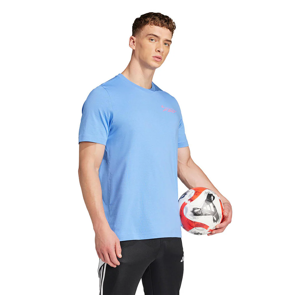 ADIDAS F50 History Graphic Men's Football T-Shirt - Blue - 2XL (UK SIZE)