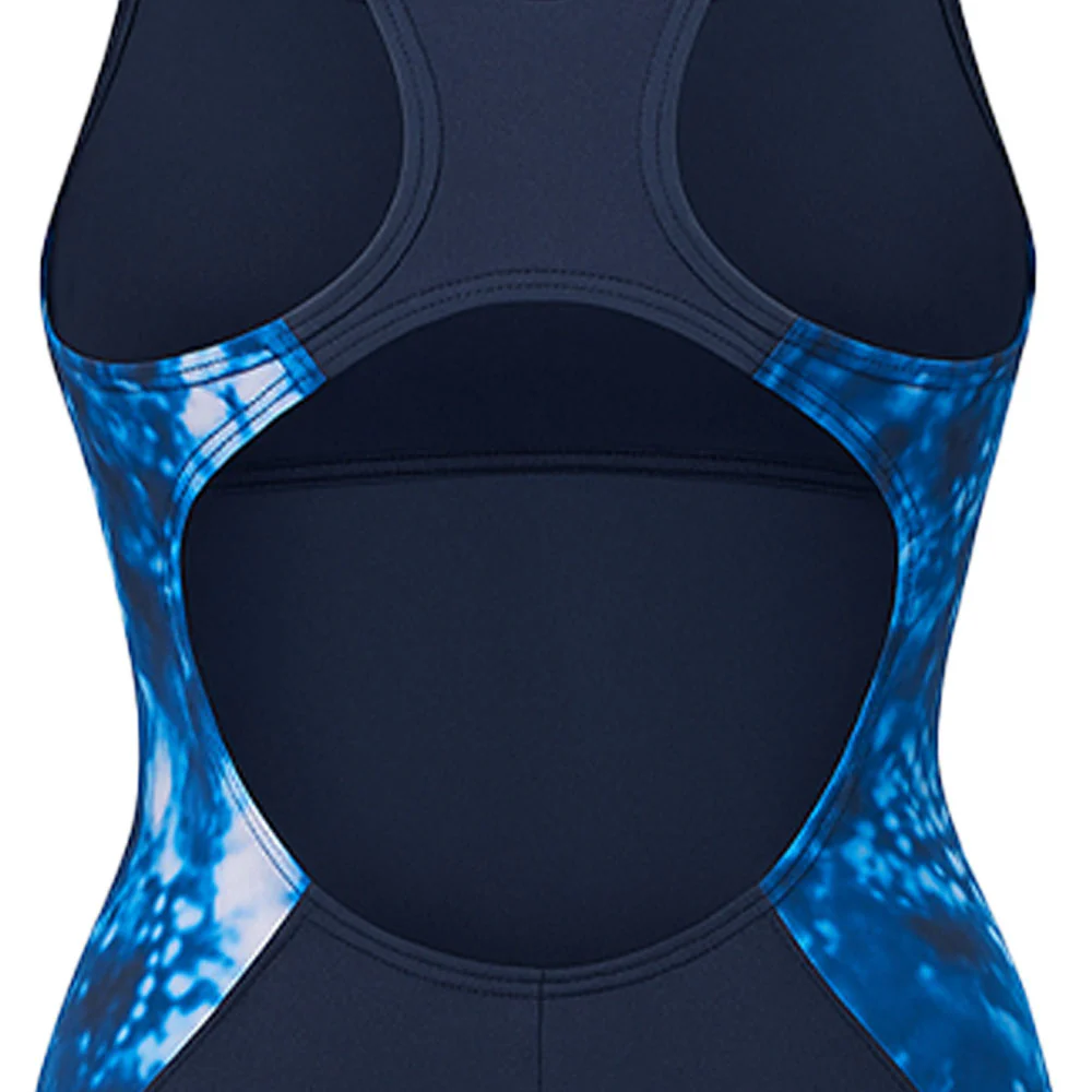 SPEEDO Digital Printed Legsuit Women's Swimsuit - Blue - 32 INCHES
