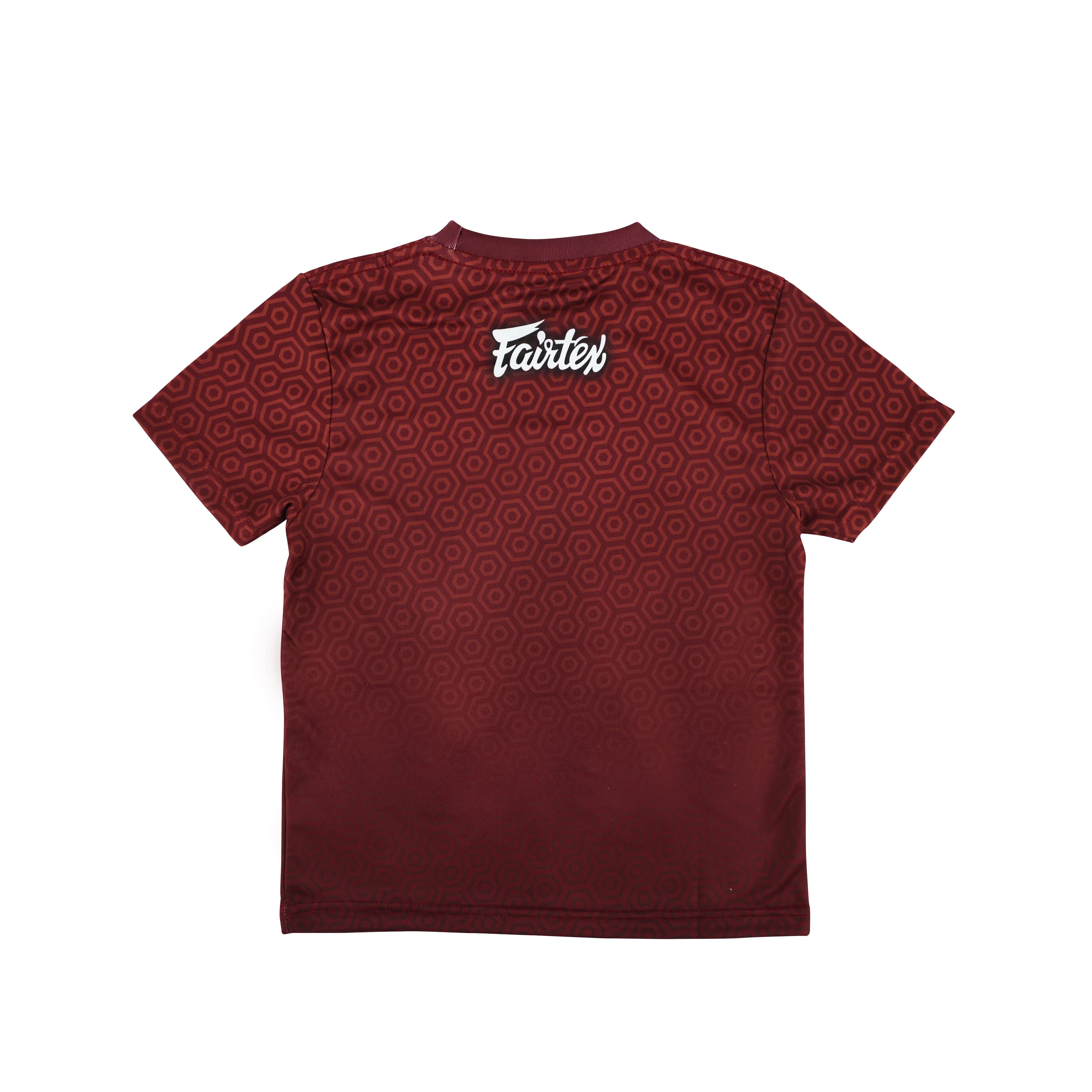 Fairtex Kids T-Shirts - TSTK01 - Maroon - Red - 10-12 yrs
